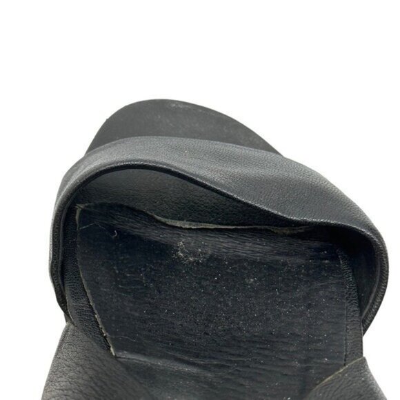 Eileen Fisher 8.5 Leather Sneaker Sandal Black Leather Strappy Platform Boost - Picture 7 of 11